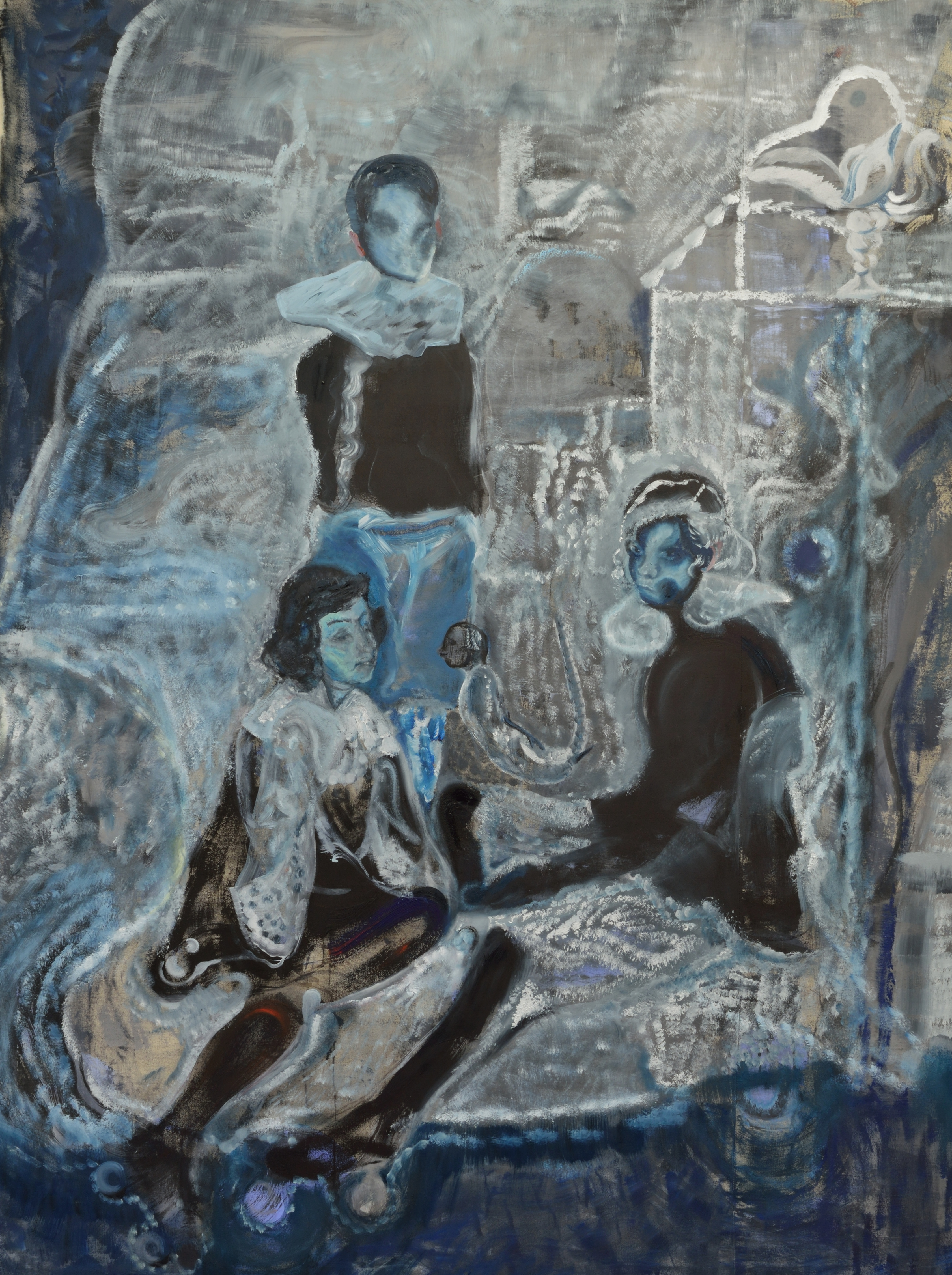 Nebojša Despotović, Poljubac (The Kiss), 2018, acrilico e olio su tela, cm 182 x 133, courtesy of Boccanera Gallery, Trento - Milano