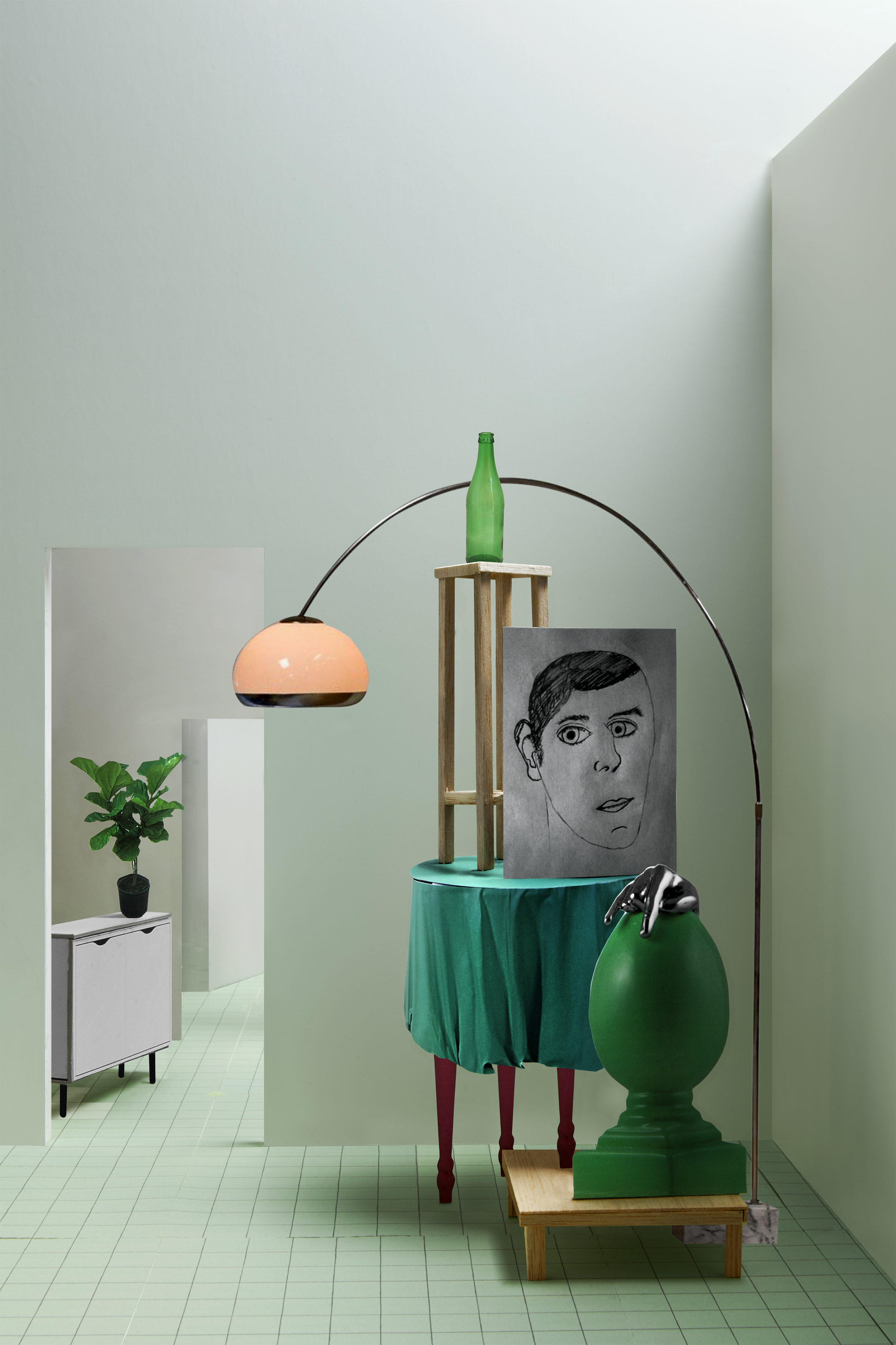 Teresa Giannico, Interno n°16 dalla serie 'Ricerca8', 2018, stampa su carta cotone, cm 130 x 86, courtesy Viasaterna.